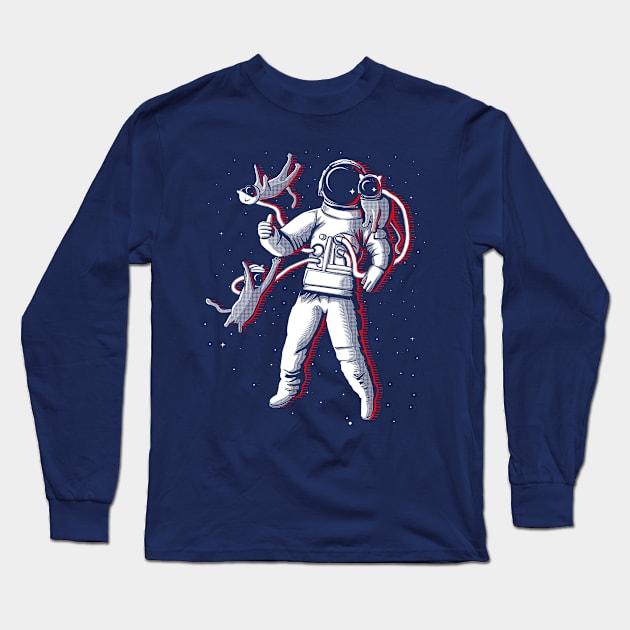 Intergalactic Cat Fancy Long Sleeve T-Shirt by GAz